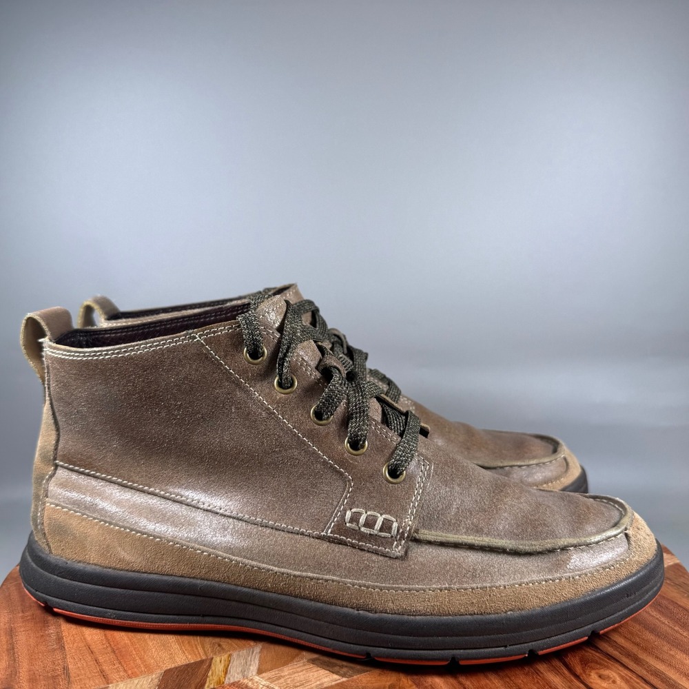 Cole Haan Nike Air Mens 9.5 M Brown Leather Moc Toe Chukka Boots C11023